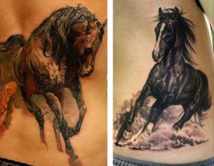 Татуировки лошадей на руке